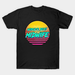 1980s Retro Midwife Gift T-Shirt